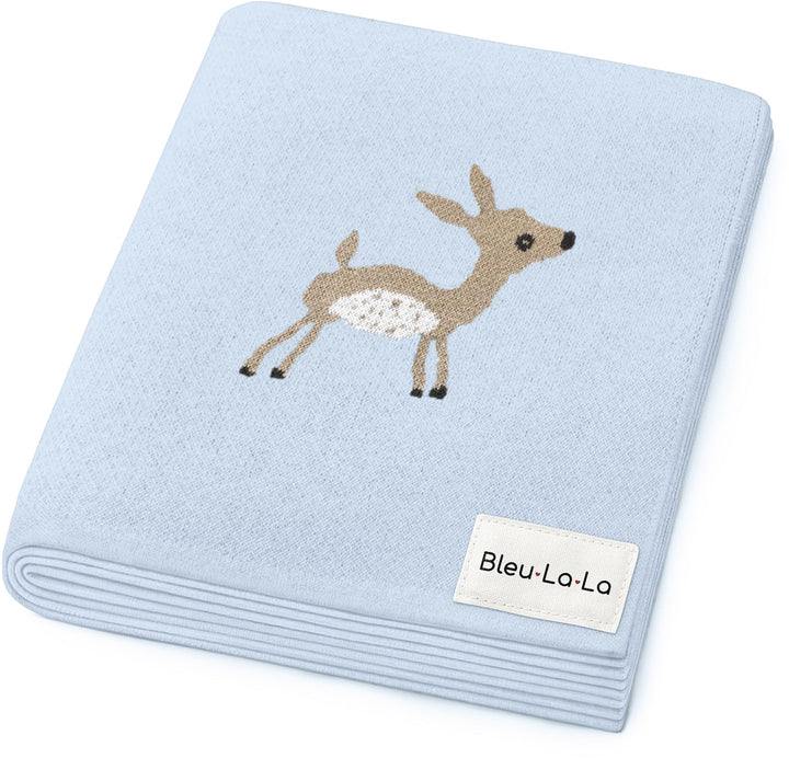 Deer Knit Swaddle Blanket