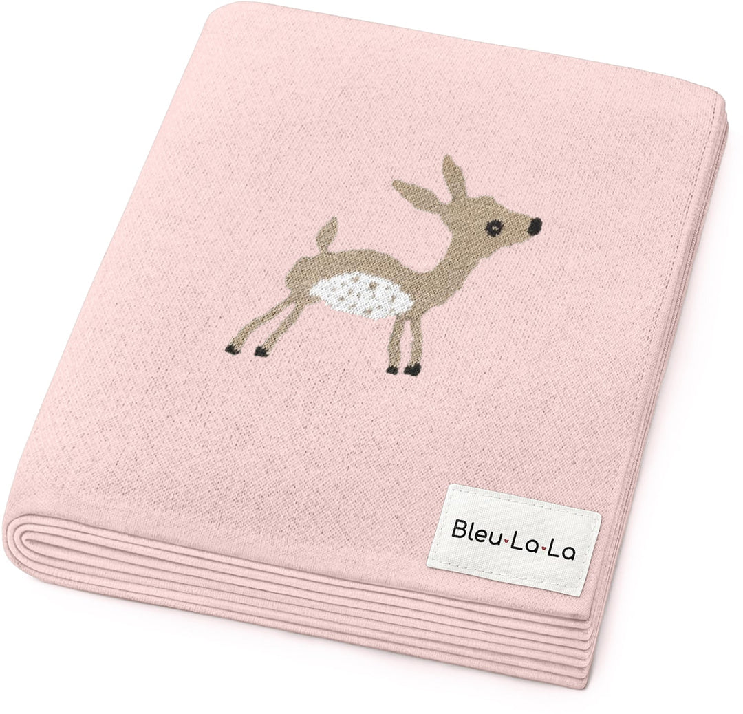 Deer Knit Swaddle Blanket