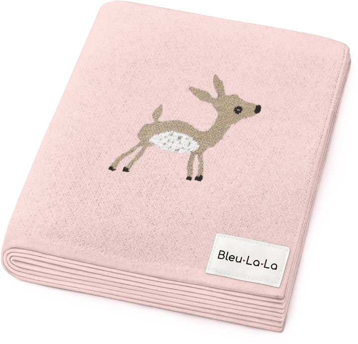 Deer Knit Swaddle Blanket