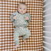 Mebie Baby Gingham Muslin Crib Sheet in gingham, crib sheet sets for comfort