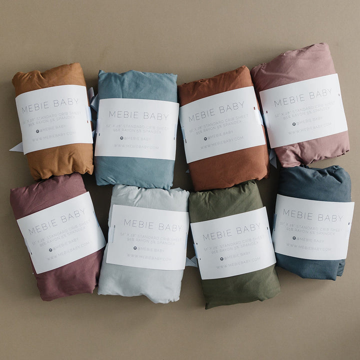 Mebie Baby Rust Bamboo Crib Sheet ultra-soft and durable crib sheet set