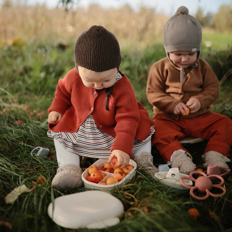 Mushie Bento Box Kids an easy-to-use lunchbox with compartments to organize different foods