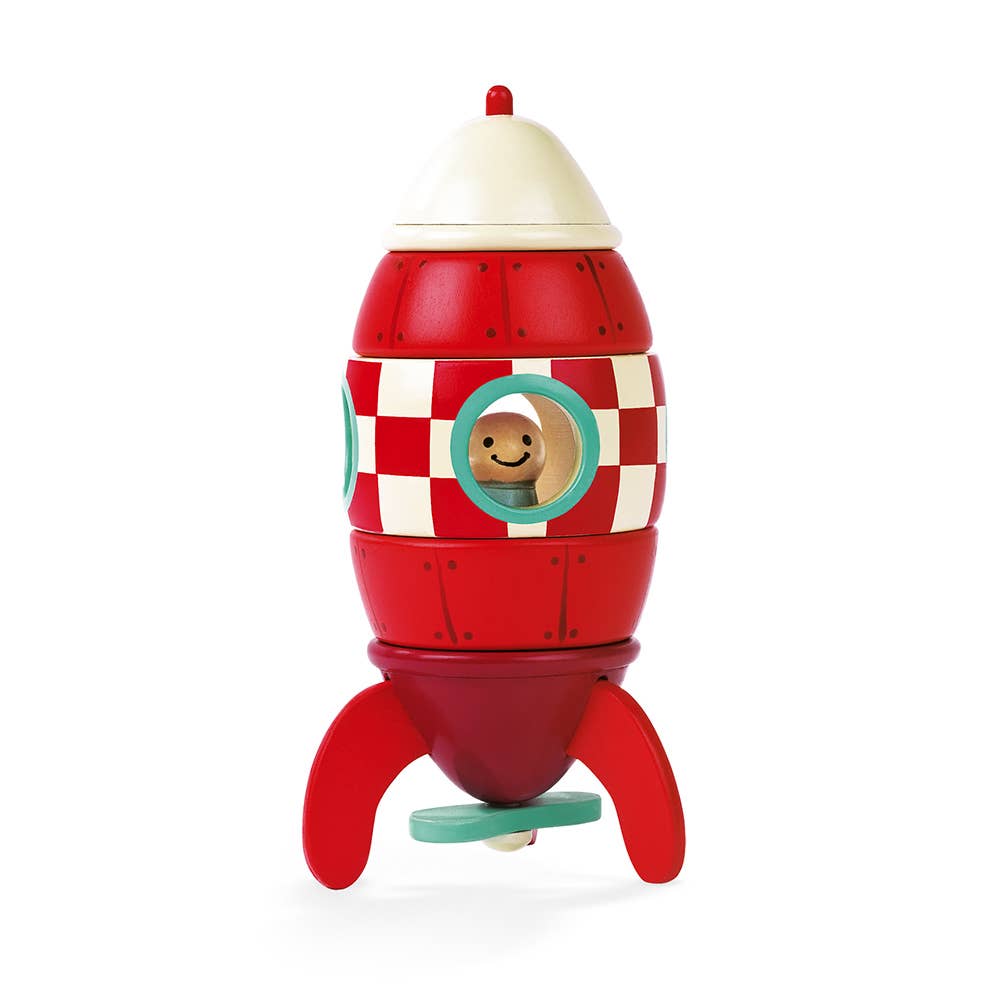 Janod Wooden Magnetic Rocket | Hazel & Fawn – Hazel & Fawn