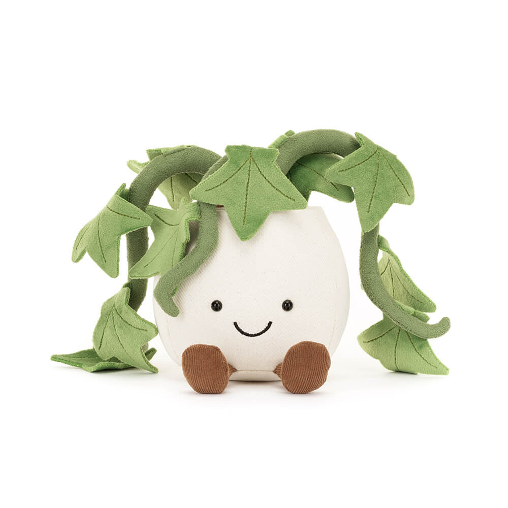 Jellycat Amuseables Ivy front pose plush plant toy smiling face soft stuffed botanical decor gift for plant lovers
