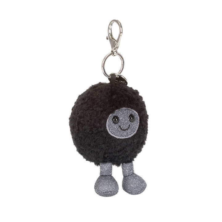 Jellycat Amuseables Black Hole Bag Charm plush keychain soft black space themed stuffed toy accessory clip for backpack purse kids novelty gift