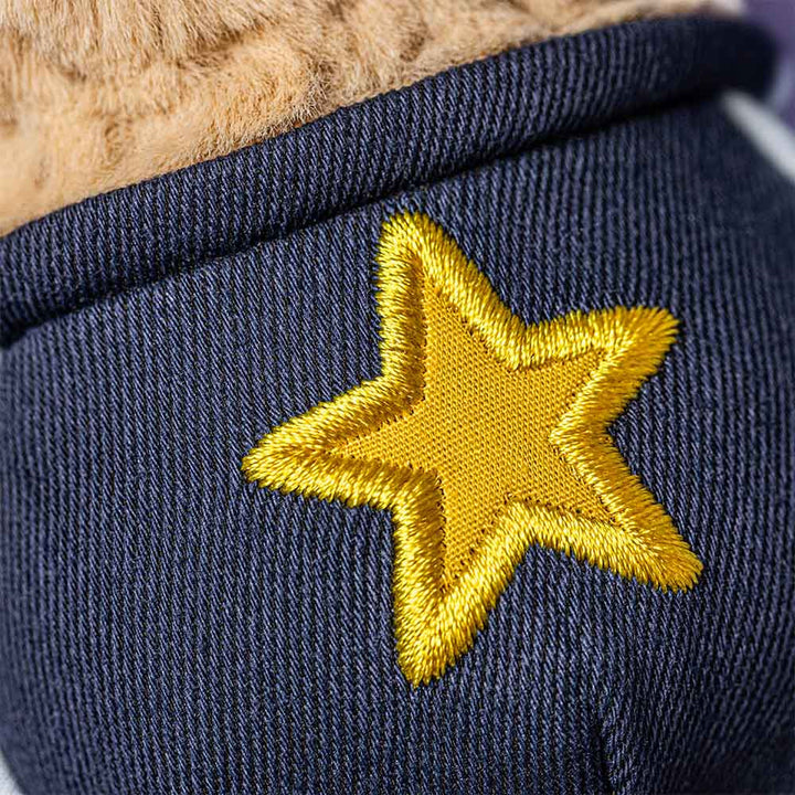 Jellycat Amuseables Peanut Star Student Outfit close up embroidered star detail school themed peanut plush collectible