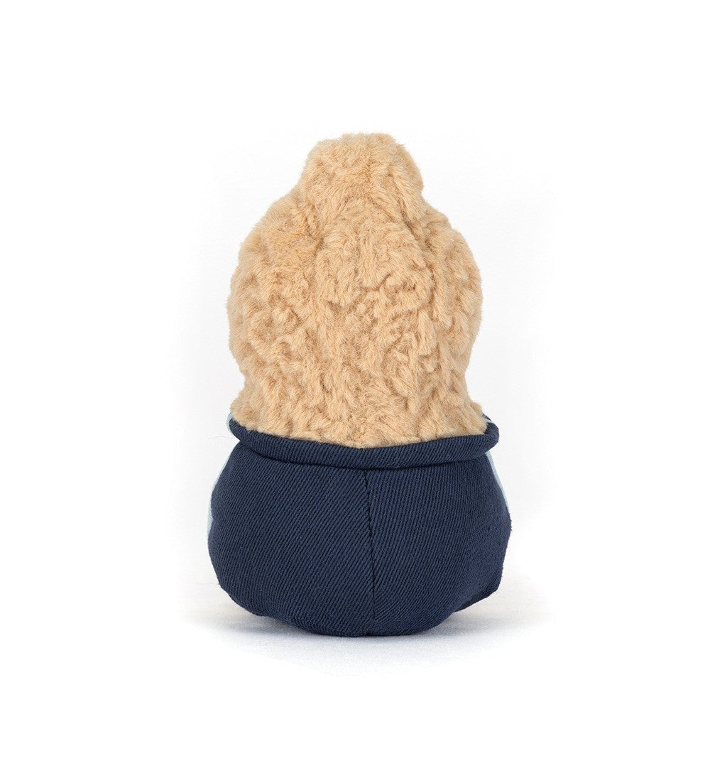 Jellycat Amuseables Peanut Star Student Outfit back view plush peanut stuffed animal school outfit collectible Jellycat toy