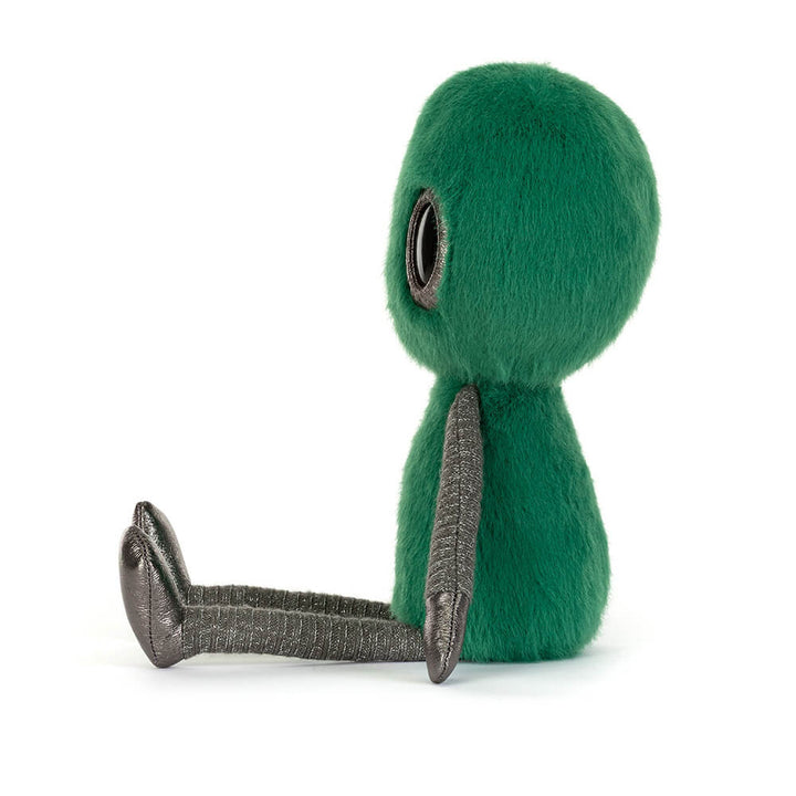 Jellycat Zyllan Alien side profile plush alien toy long limbs soft stuffed character space themed toy for kids imaginative play