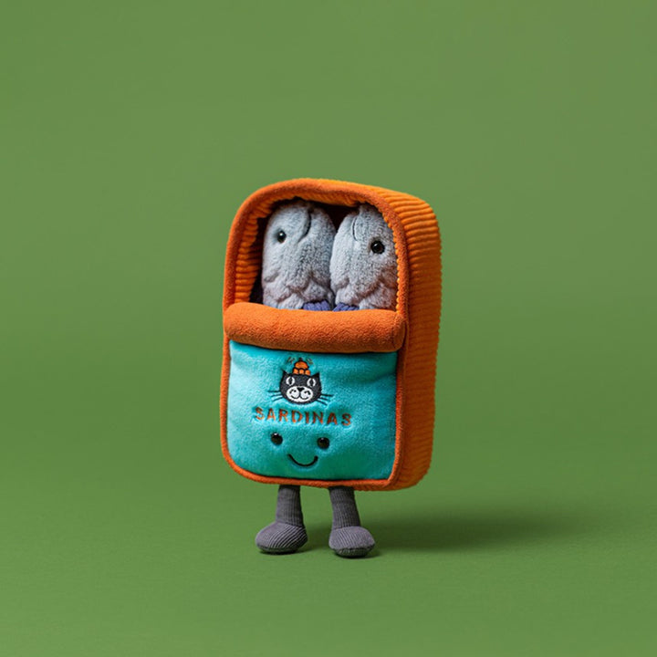 Featuring a charming tin design, the Jellycat Amuseables Sardine Tin is a standout in stuffed animals collections.