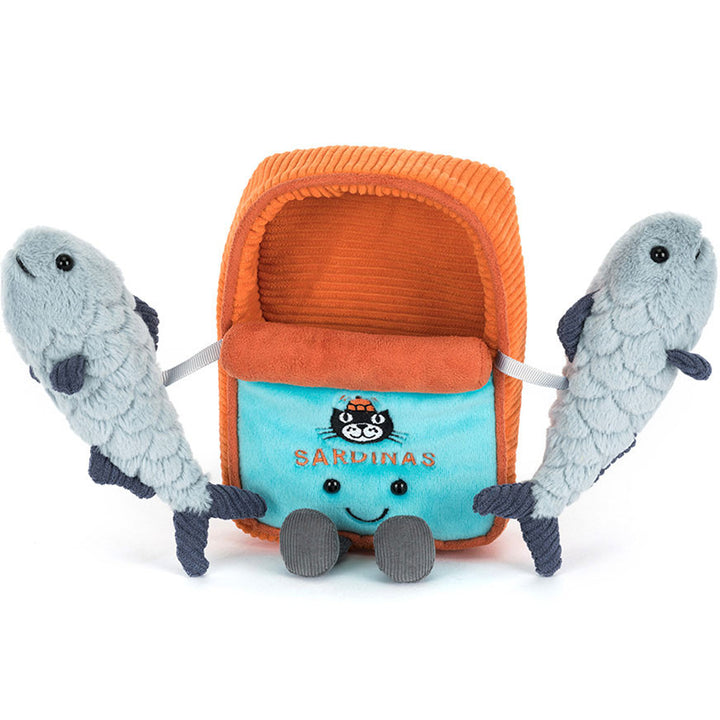 The playful Jellycat Amuseables Sardine Tin brings joy to plushies fans with its unique design and soft textures.