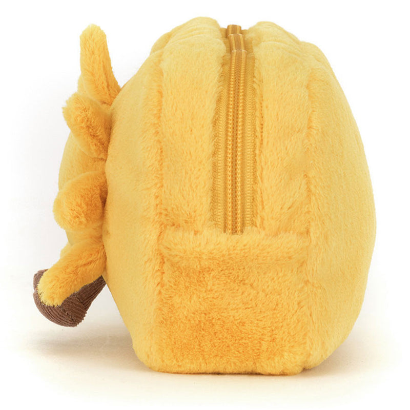 Golden Jellycat Amuseables Sun Pouch brings joy to stuffed animal lovers.