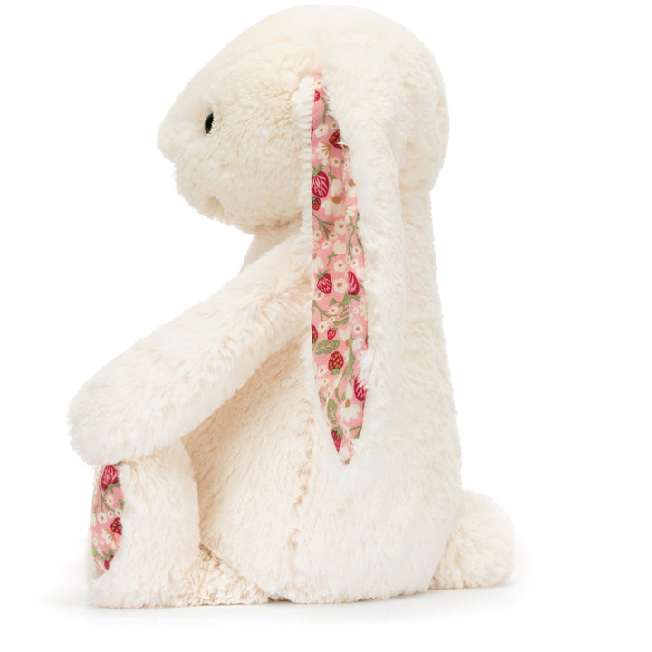 blossom cream bunny with strawberry ears jellycat stuffed animal 