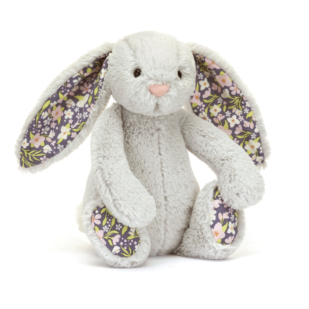 floral petal blossom jellycat silver bunny