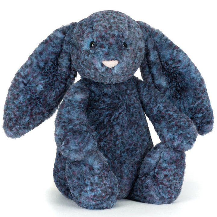 Soft cream Jellycat Bashful Hopscone Luxe Bunny makes a lovable stuffed animal gift.