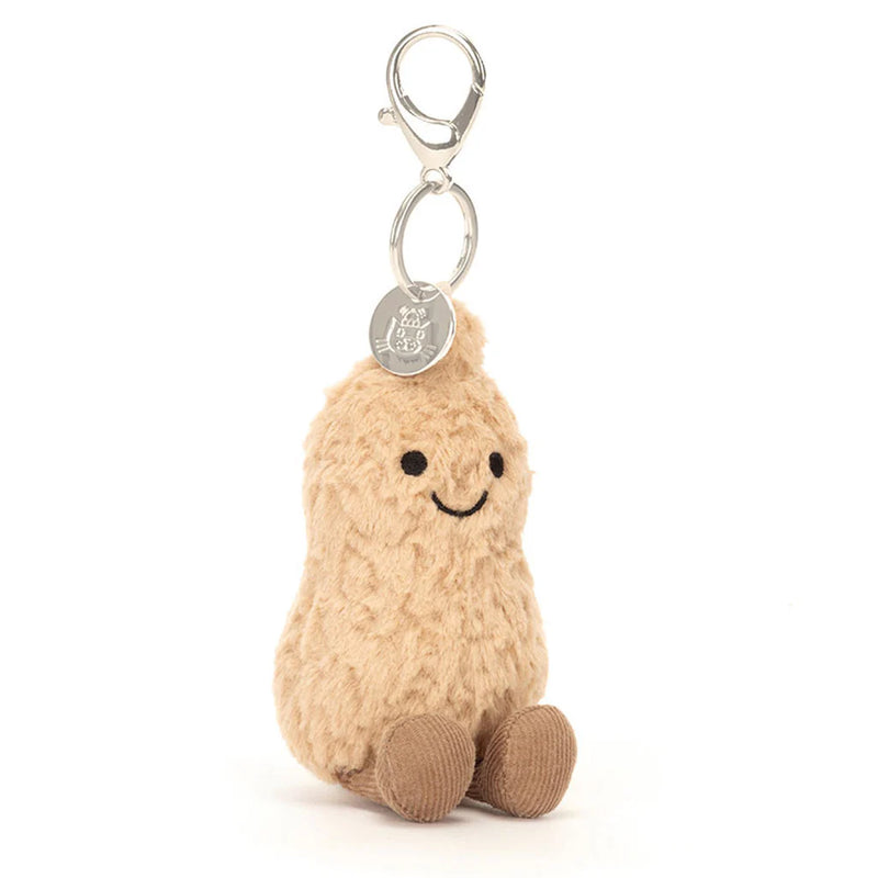 jellycat amuseables peanut bag charm