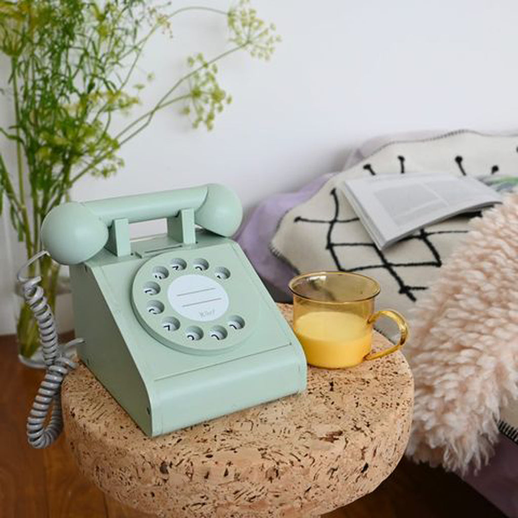 wooden pretend play phone
