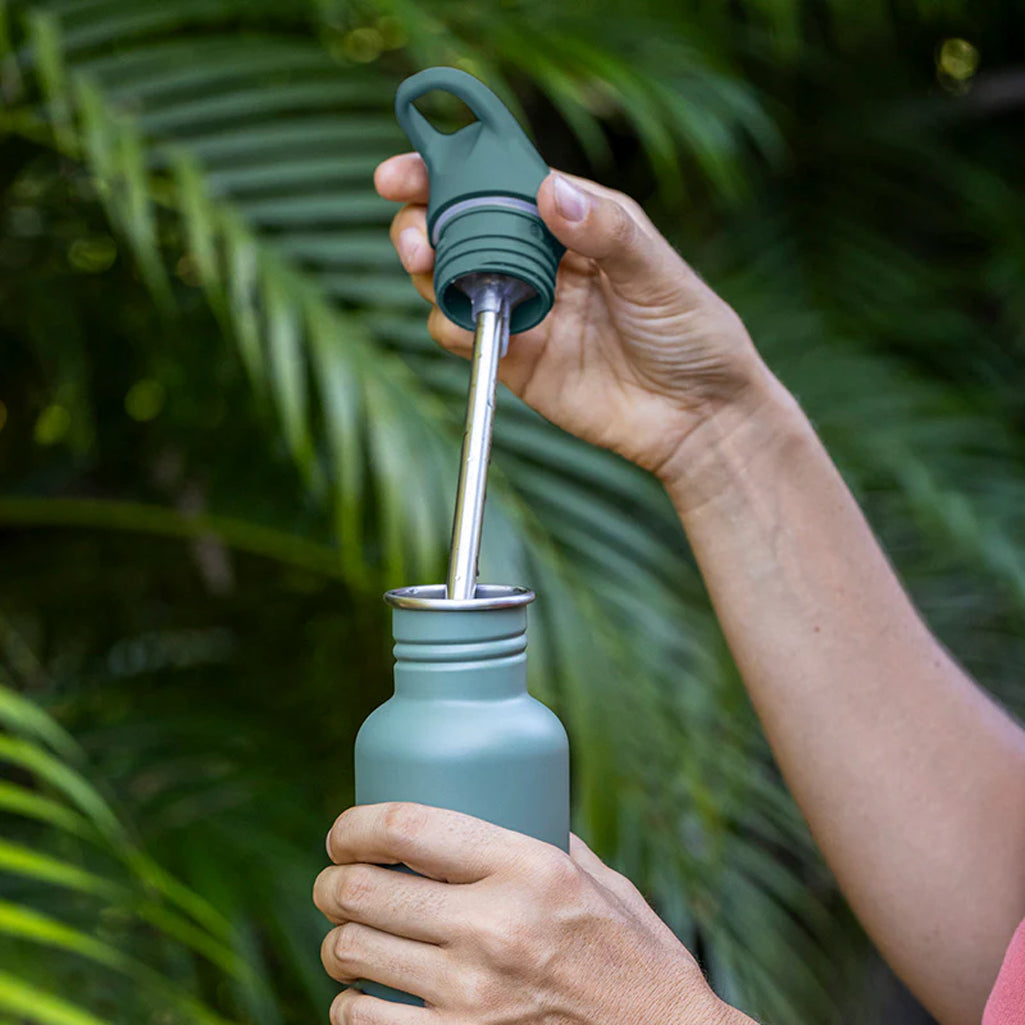 green Klean Kanteen 12oz insulated kids water bottle in Bubblegum for easy hydration on the go