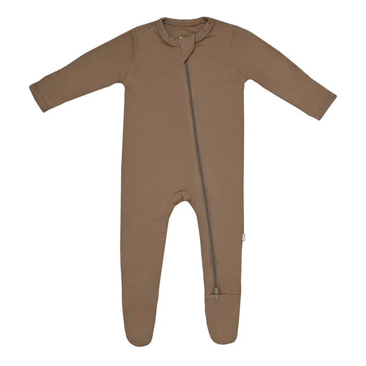 Modern and cozy, Coffee Kyte Baby Footie Pajamas rank high among the best baby pajamas.