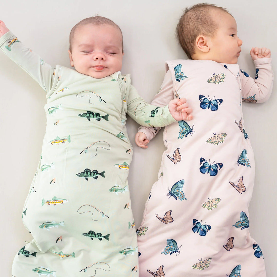 Blush Butterfly print Kyte Baby Sleep Sack Tog 1.0, a best sleep sack for baby every night