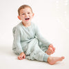 child in sage green sleep sack walker by Kyte