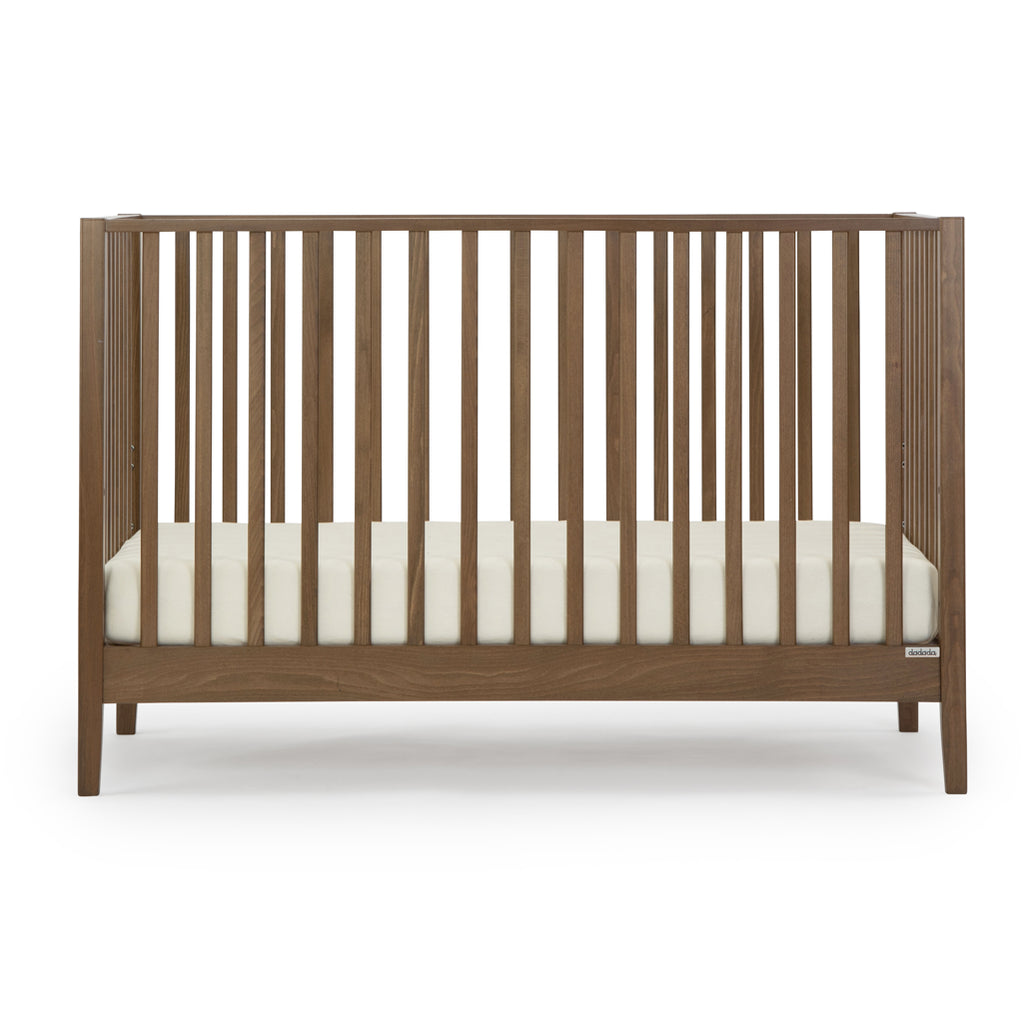 dadada solid wooden baby crib walnut