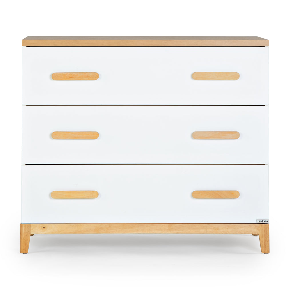 small three drawer dresser Lala Little 3-Drawer Dresser White/Red Oak