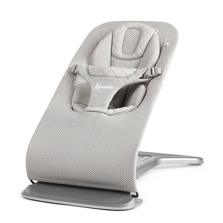 Light gray ergobaby evolve, bouncer baby chair