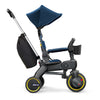 doona trike with royal blue shade pulled up