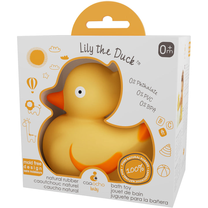 CaaOcho Lily the Duck toddler bath toys, perfect for safe and fun water play.
