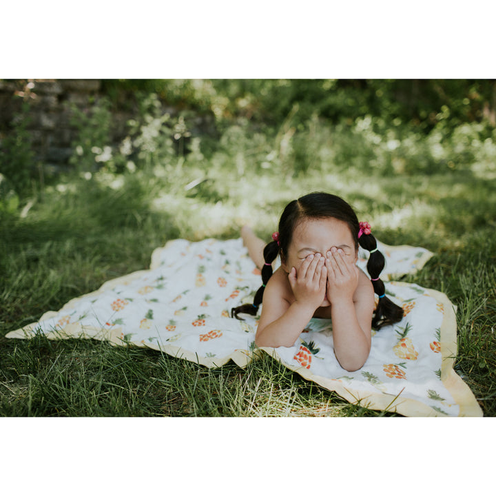 Little Unicorn Deluxe Muslin Quilt - Pineapple brings comfort and style to baby quilts.