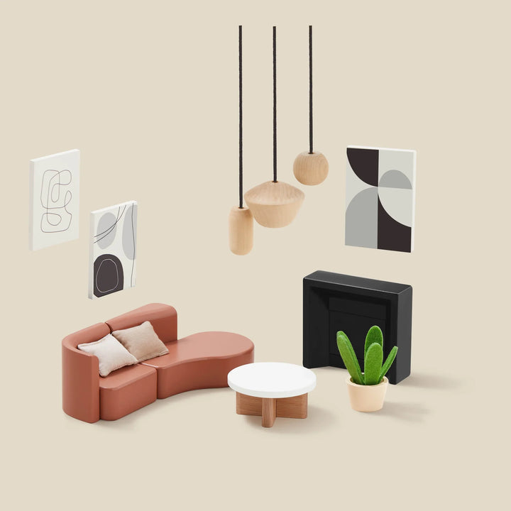 Tiny Land® kids toys Modern Family Dollhouse