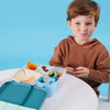 child eating from emerald forest jumbo bento box by b.box