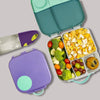 product lineup featuring jumbo and mini bento boxes from b.box with tritant water bottle