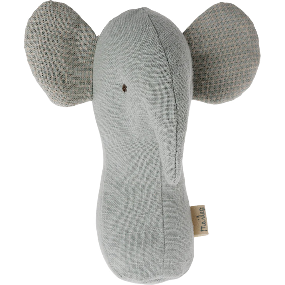 maileg lullaby friends dusty blue elephant baby rattle