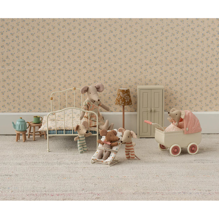 maileg mouse pink stroller pram for maileg mouse house 