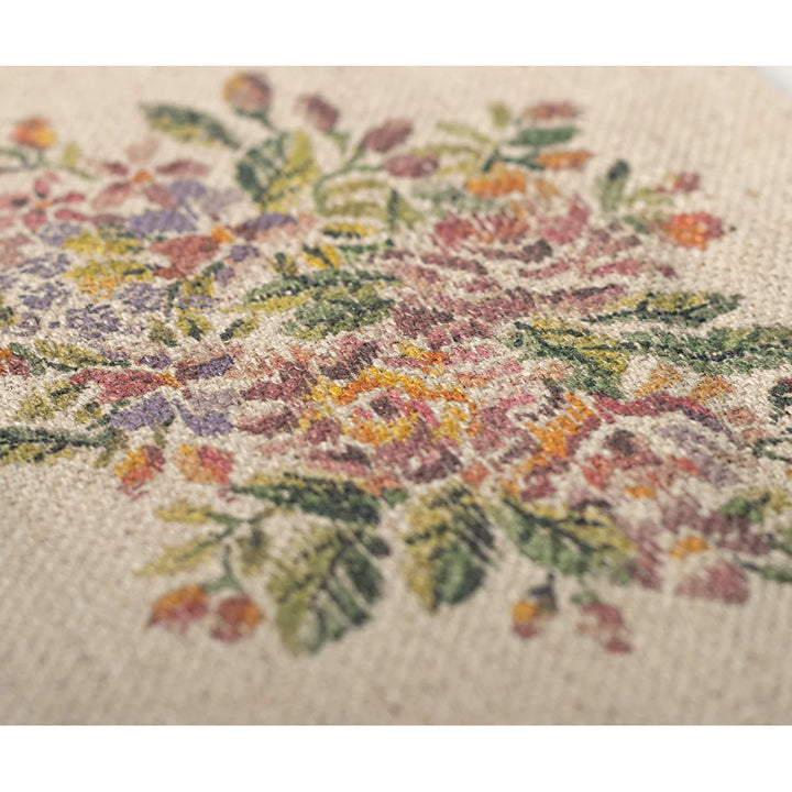 Elevate miniature dollhouses with the Maileg Miniature Rug in Flowers, designed as a timeless dollhouse accessory.