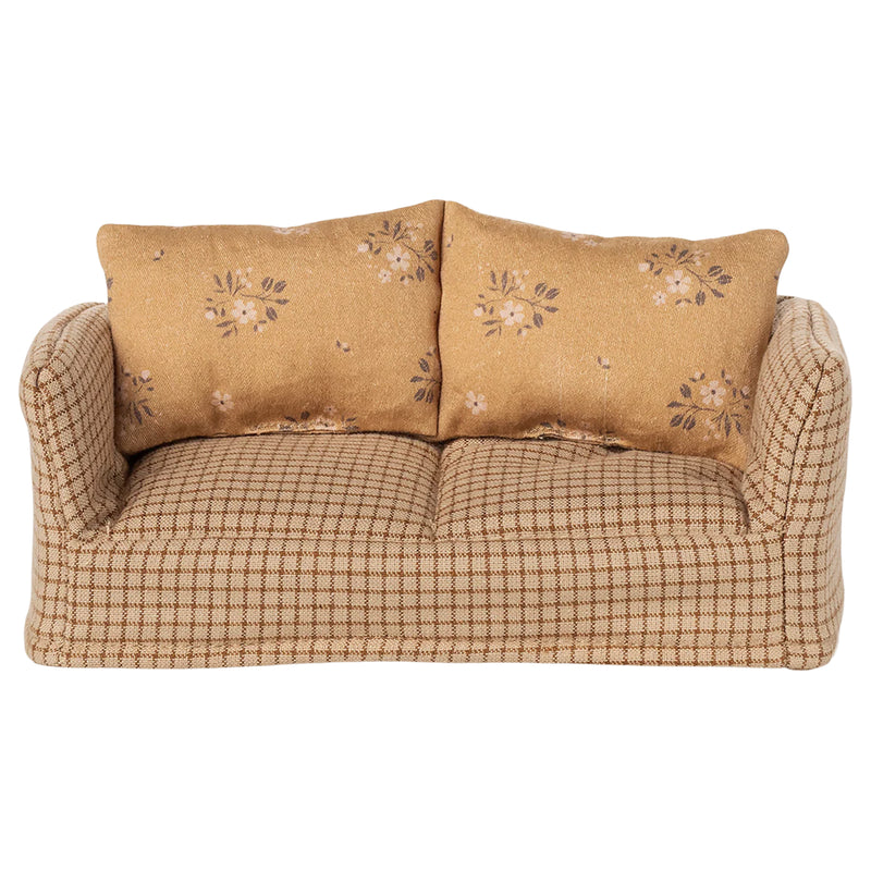 maple yellow mouse couch for maileg dollhouse 