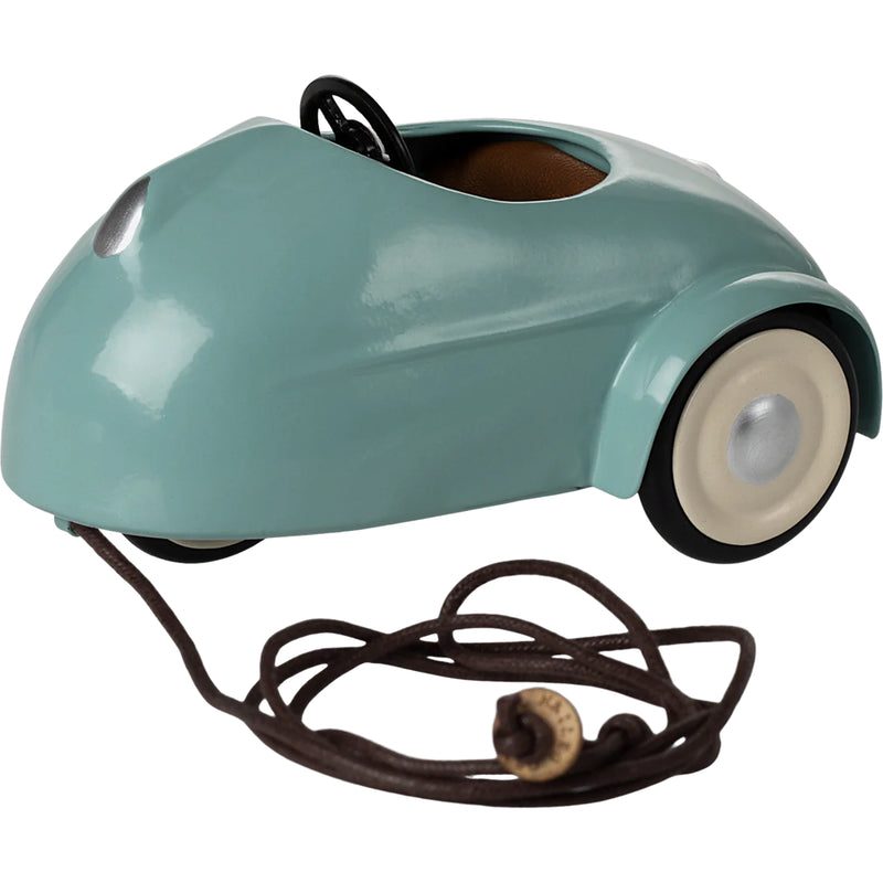 maileg mouse car in light blue toy vehicle for dad and mom mice