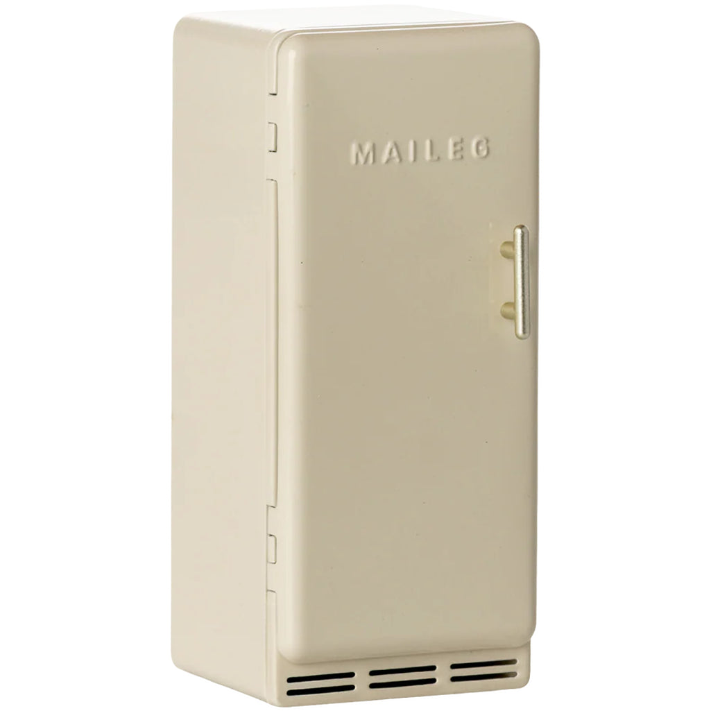 Maileg Mouse Fridge fits perfectly into dollhouse furniture arrangements for miniature homes.
