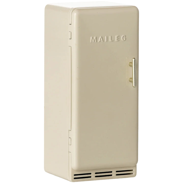 Maileg Mouse Fridge fits perfectly into dollhouse furniture arrangements for miniature homes.