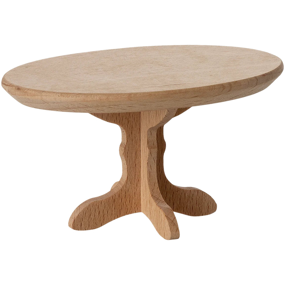 A stylish Maileg Mouse Oval Coffee Table that elevates Maileg mice play spaces.