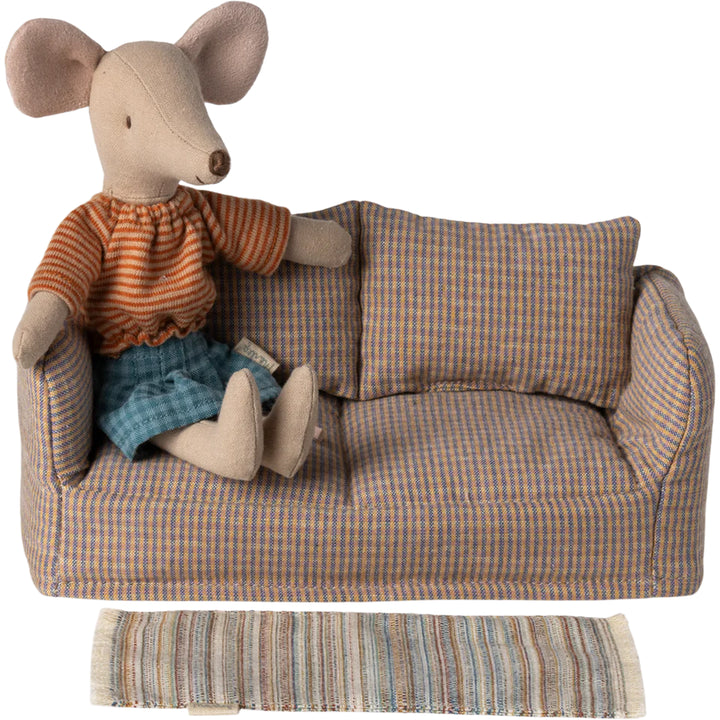 maileg mouse medium striped rug dollhouse decor 
