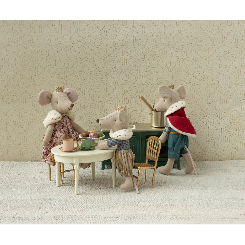 The Maileg Mouse Vintage Dining Table adds charm to any Maileg mice miniature home.