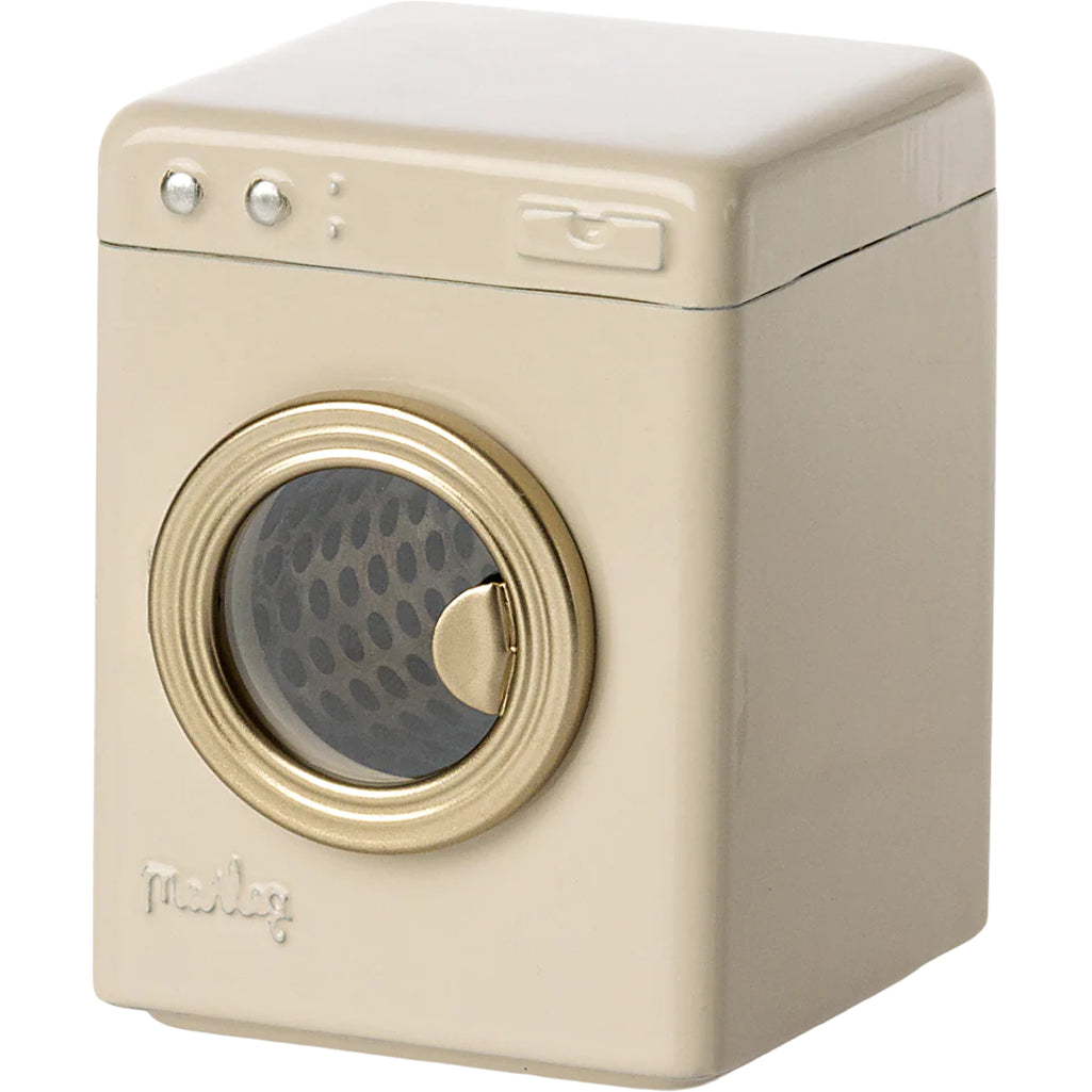 Tiny laundry rooms come alive with the Maileg Mouse Washing Machine for Maileg mouse setups.