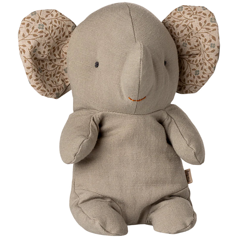 This Maileg Safari Friends Elephant in Iron Gray appears as an adorable plushies companion for kids.