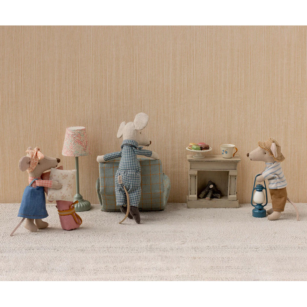 Cozy and sweet, the Maileg Mouse Sofa Bed completes any imaginative dollhouse-style scene.