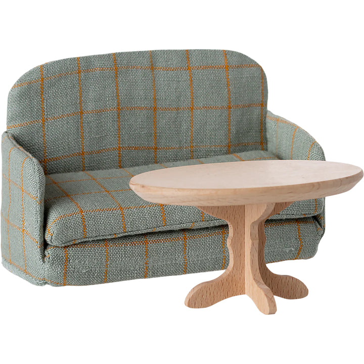 The Maileg Mouse Sofa Bed offers soft charm, ideal for detailed dollhouse miniature accessories.