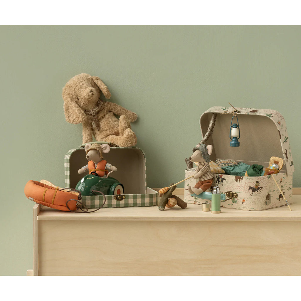 The Maileg Suitcase Set in a playful pony design bringing charm to Maileg collections.