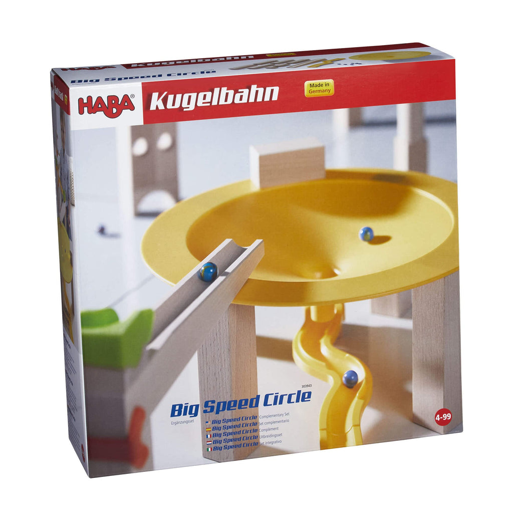 Haba wood toy marble run speed circle