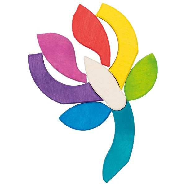 goki evolutions Colorful wooden ppuzzle Mariposa butterfly arranged into a flower toy